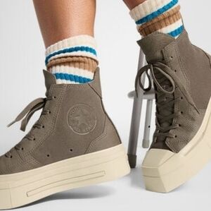 NEW!!Converse Chuck 70 De Luxe SUEDE Squared Coffee Break High Top Sneakers